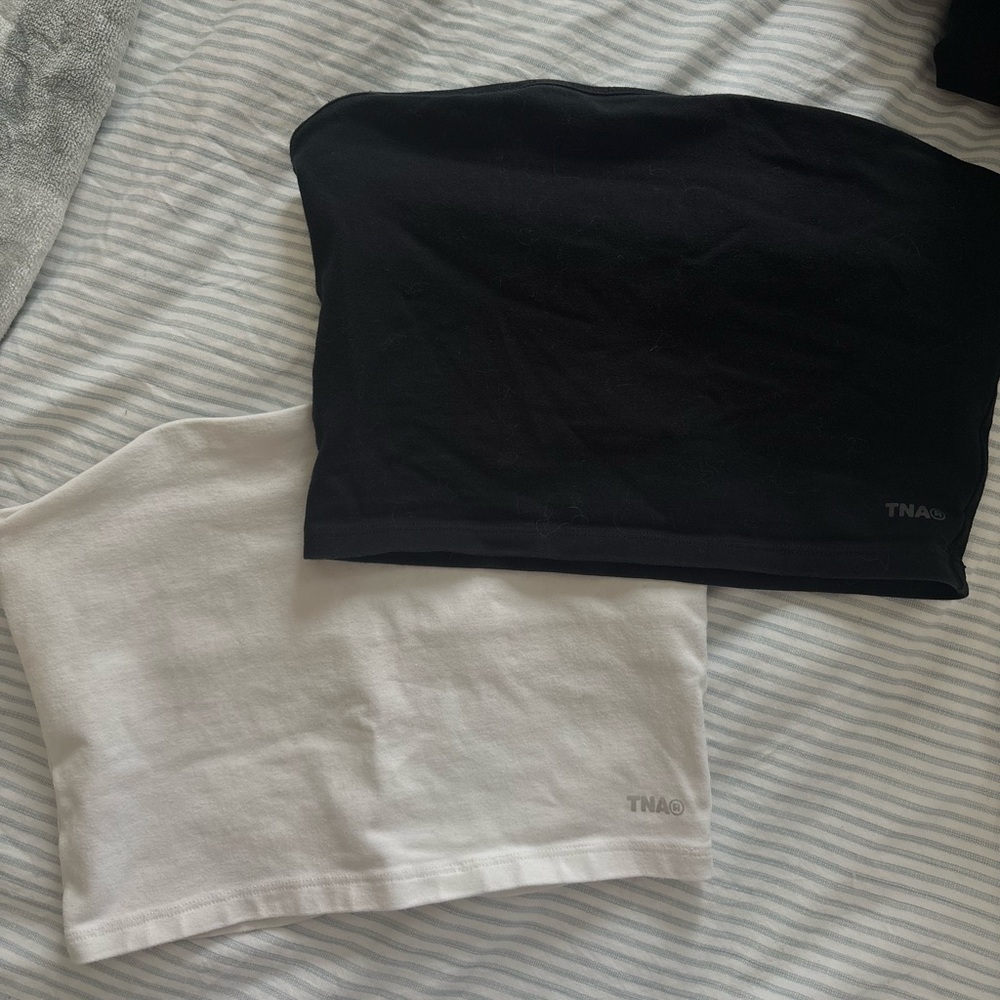 TNA Black and White Tube Tops set